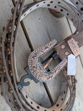 Angel Ranch Belt with Copper Embellishments